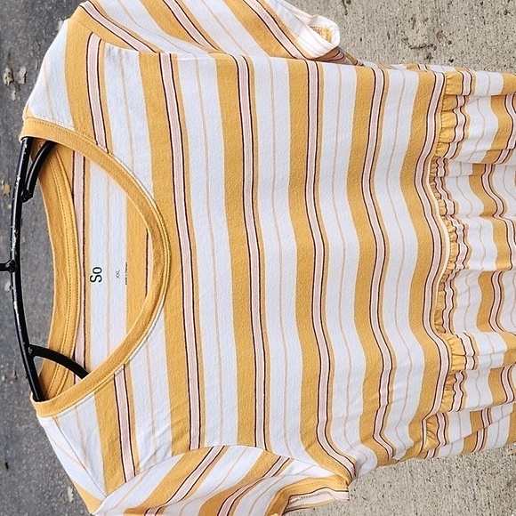 SO Striped Short Sleeve‎ Midi Sz. XXL Dress - Picture 2 of 5